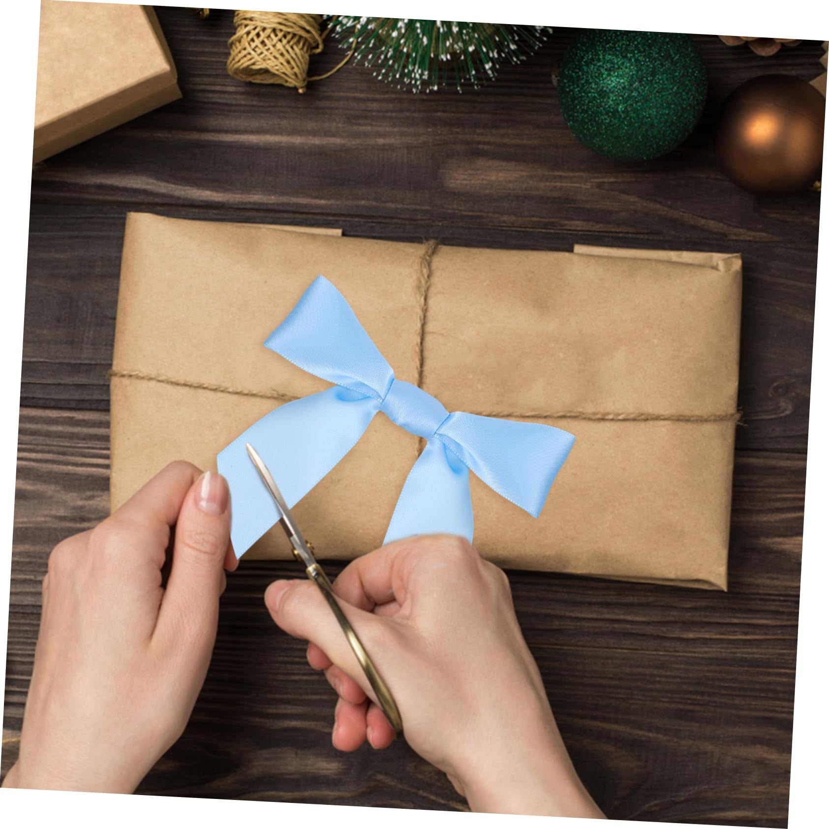 Amazon | DECHOUS 50個ツイスト付きリボンボウ 小さなボウ ラッピング